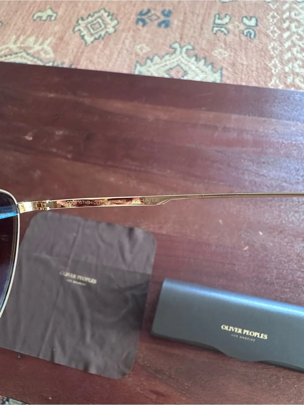 Gold Frame Cat-Eye Sunglasses with Brown Gradient Lenses - Women's